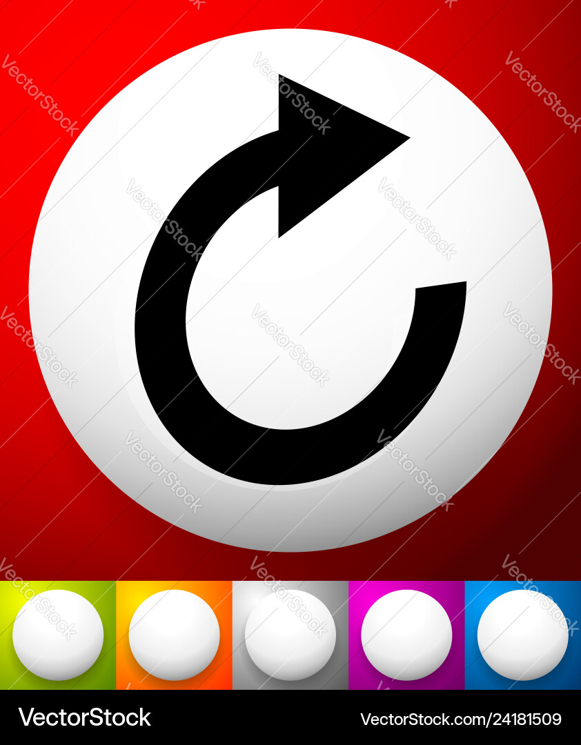 Circular arrow icon revolve rotate iteration Circular arrow icon revolve rotate iteration vector image