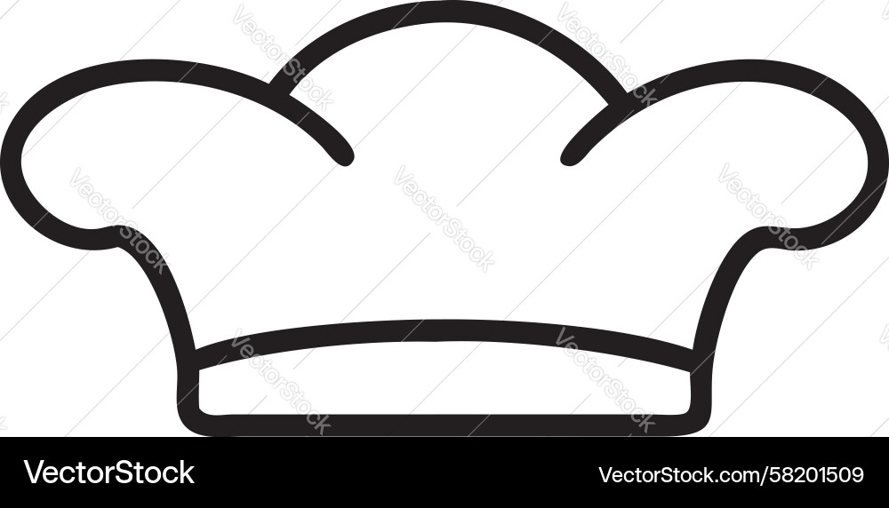 Clean outline chef hat icon design generative ai Vector Image