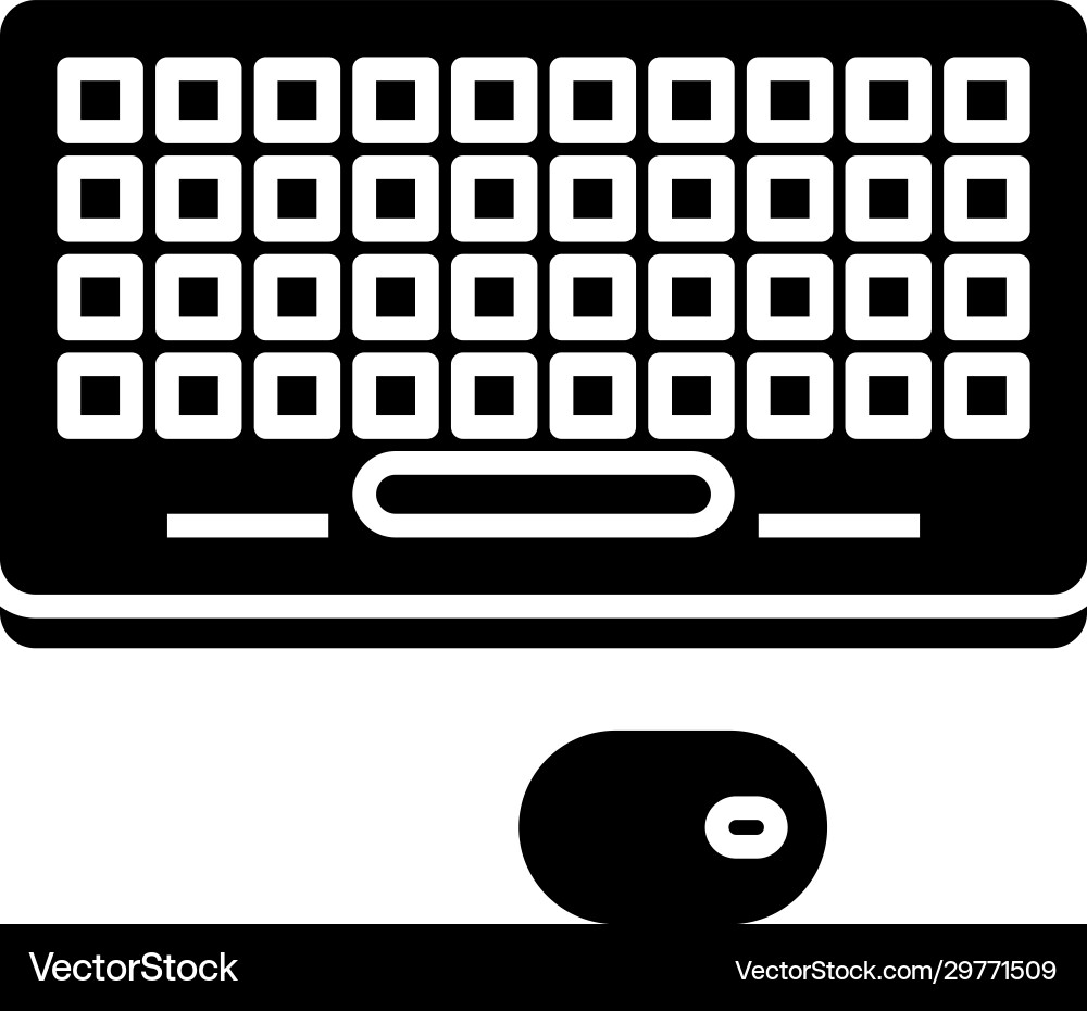 Computer keyboard black icon concept Computer keyboard black icon concept vector image