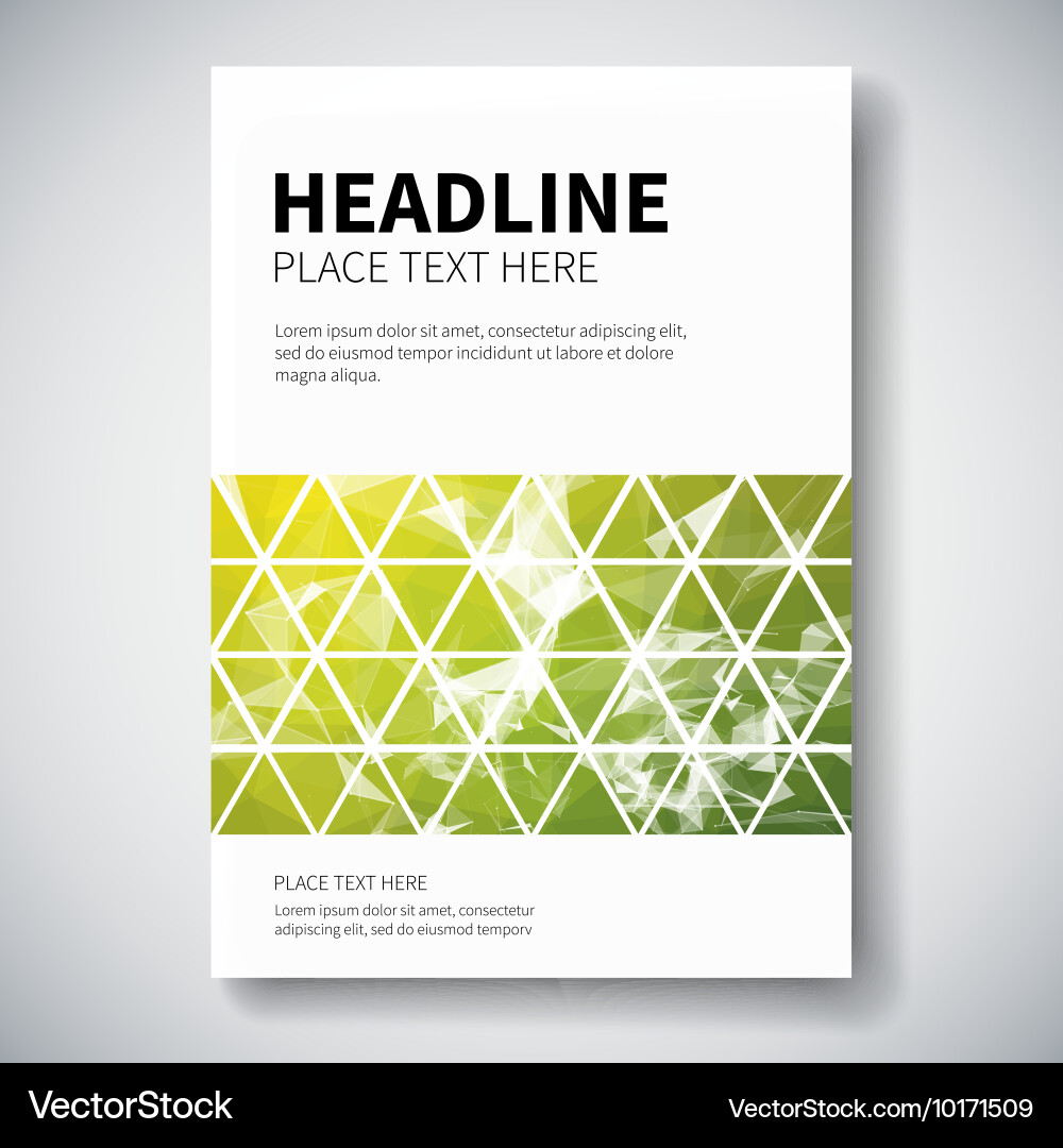 Cover design with abstract colorful triangulated vector image