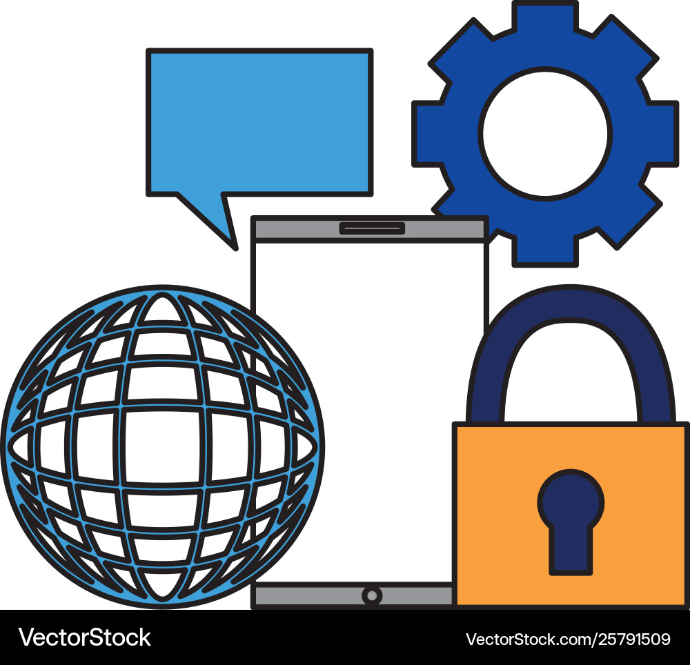 Cyber security data Vector Image