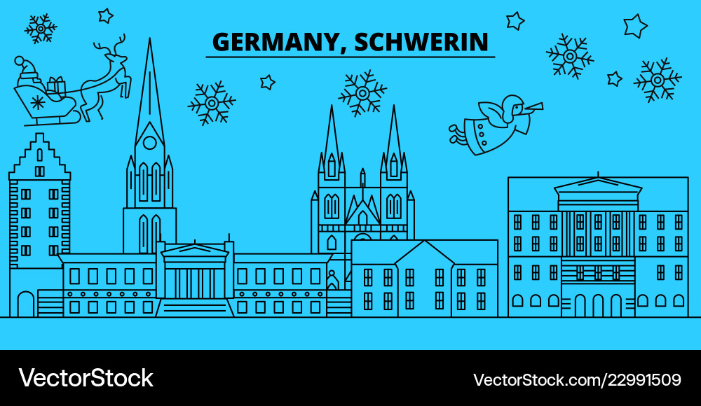 Deutschland schwer in Winterferien skyline merry Deutschland schwer in Winterferien skyline merry vektorbild