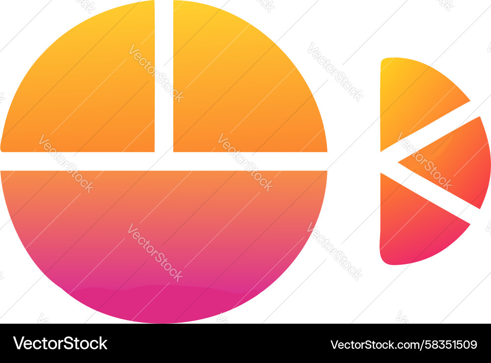 Dynamic Pie Chart Icon Vector Image