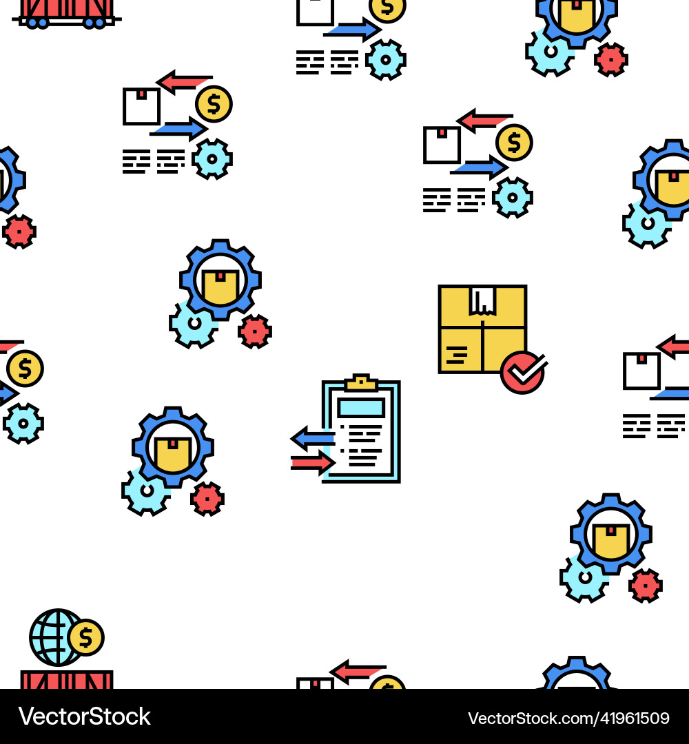 Export import logistic seamless pattern Vector Image
