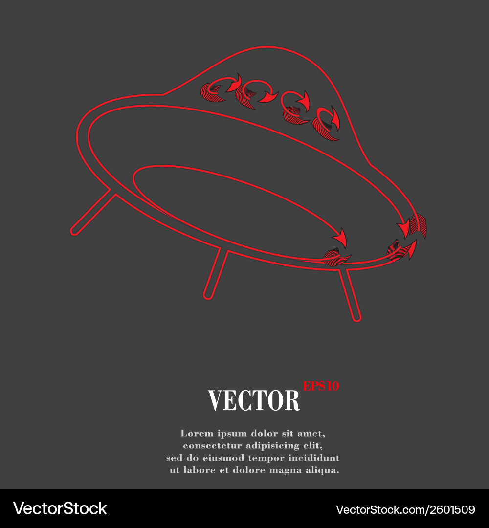 Flat modern web button and space for your text Vector Image