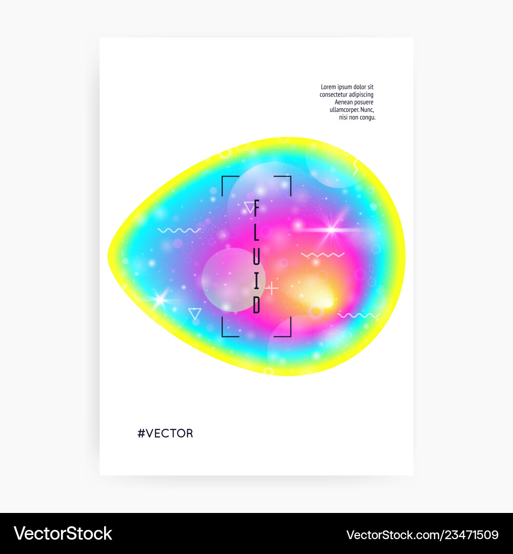 Fluid shape with dynamic elements Vector Image