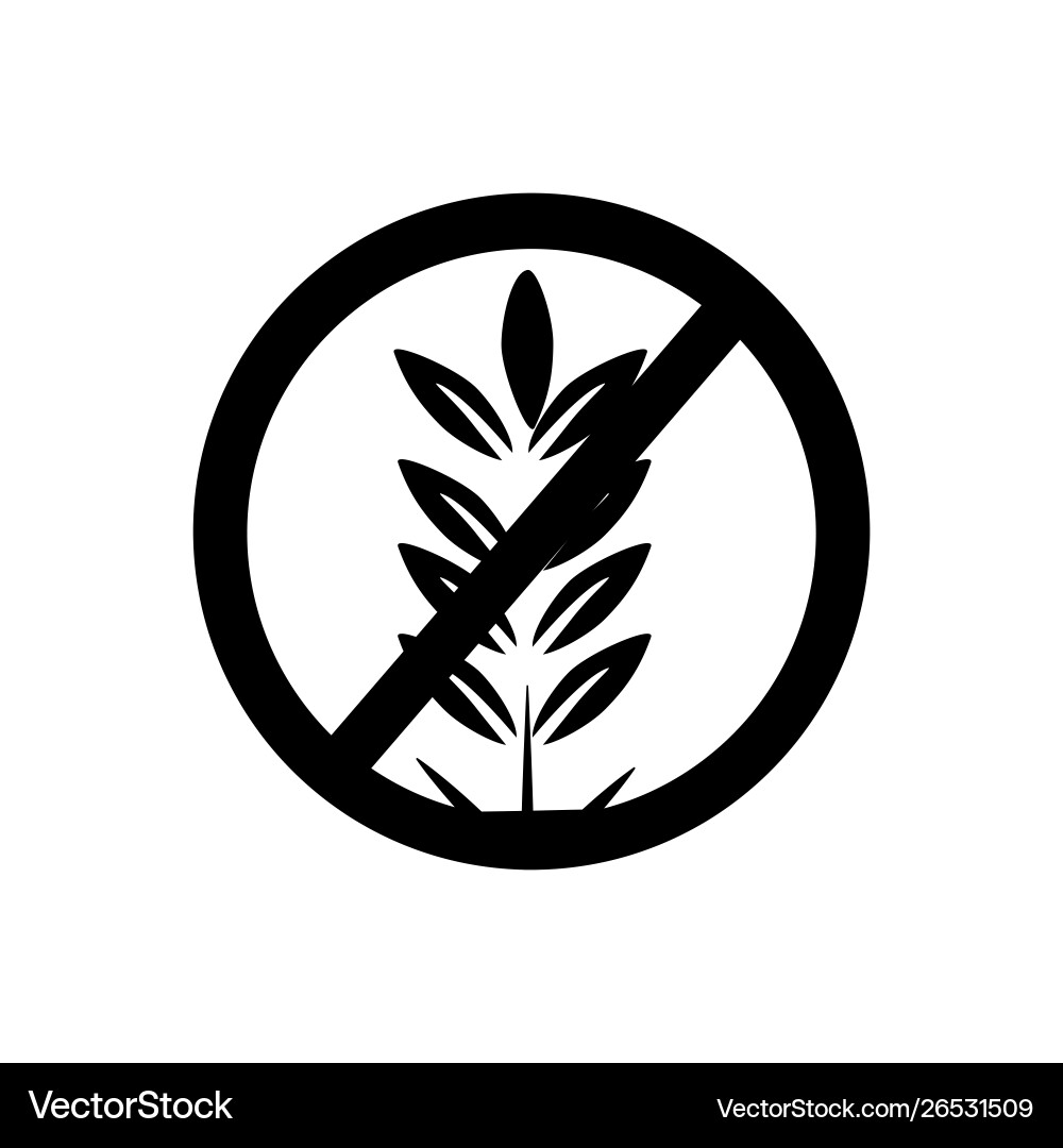 Gluten free icon isolated on white background Gluten free icon isolated on white background vector image
