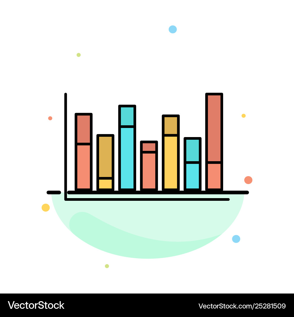 Graph line up down abstract flat color icon Graph line up down abstract flat color icon vector image