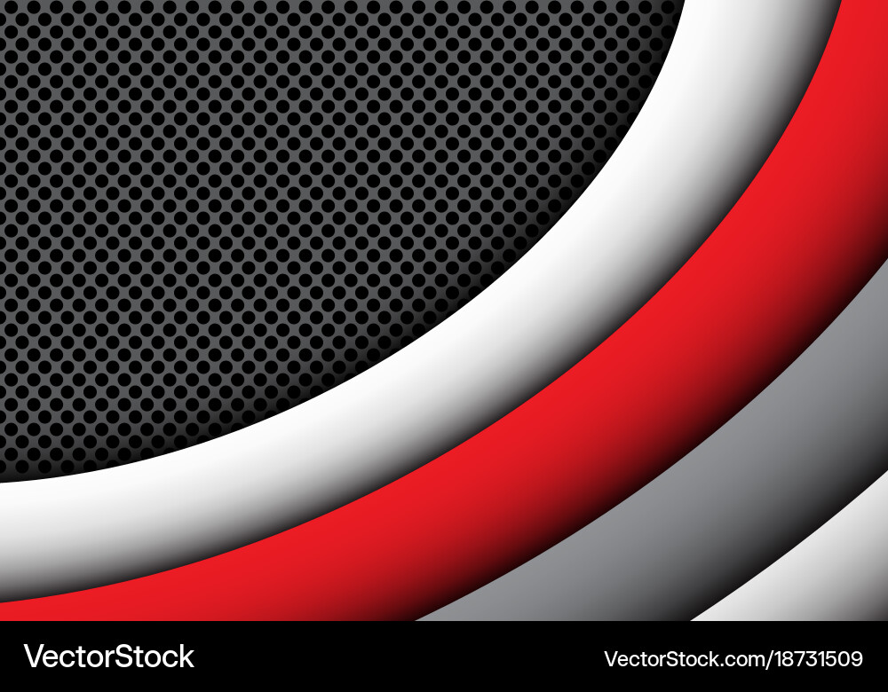 Red Gray Mesh Circle Pattern Vector Image
