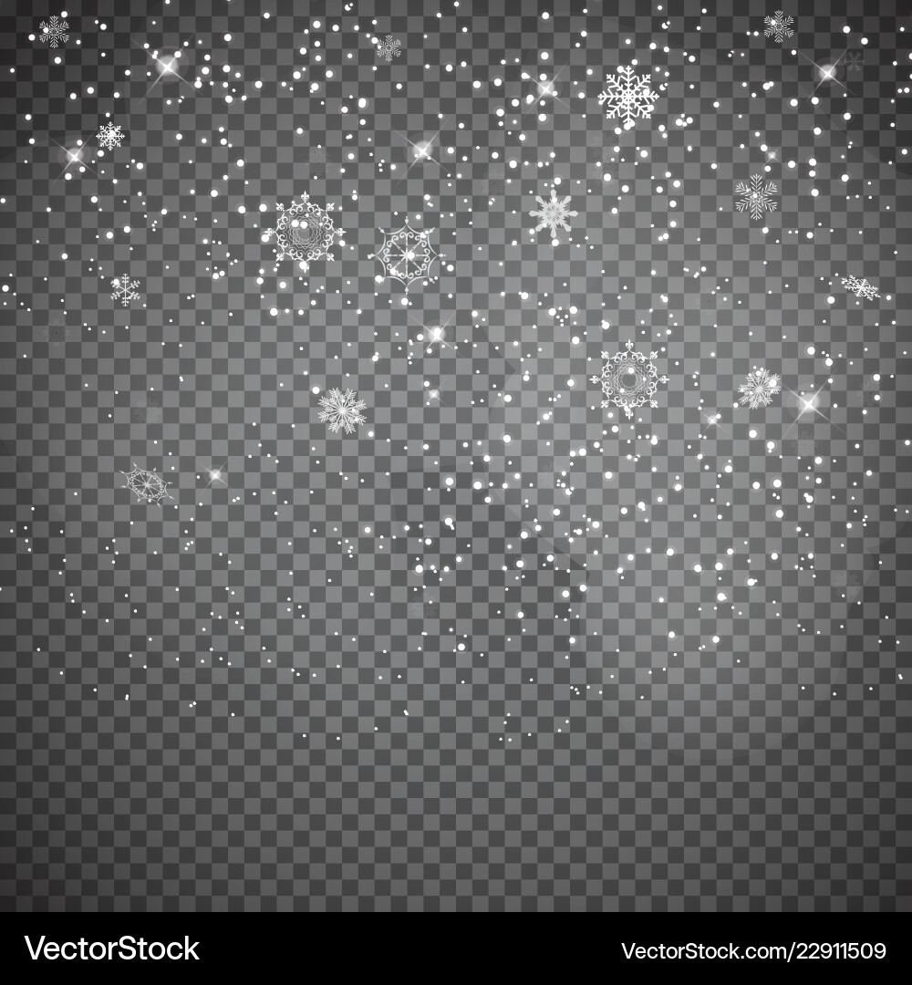 Shimmering Snowflakes - Winter Background Vector Image