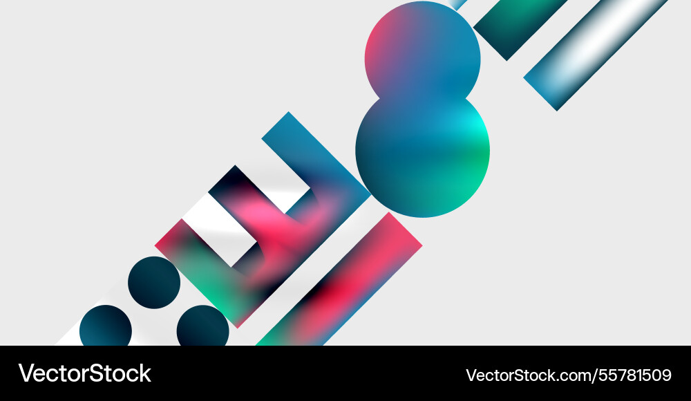 Simple shapes - circles triangles rectangles vector image