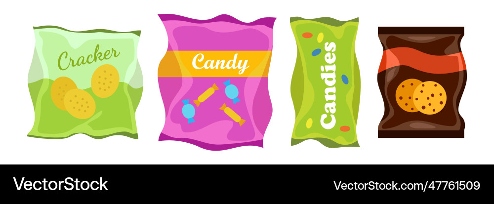 Vending machine product items set flat Vector Image