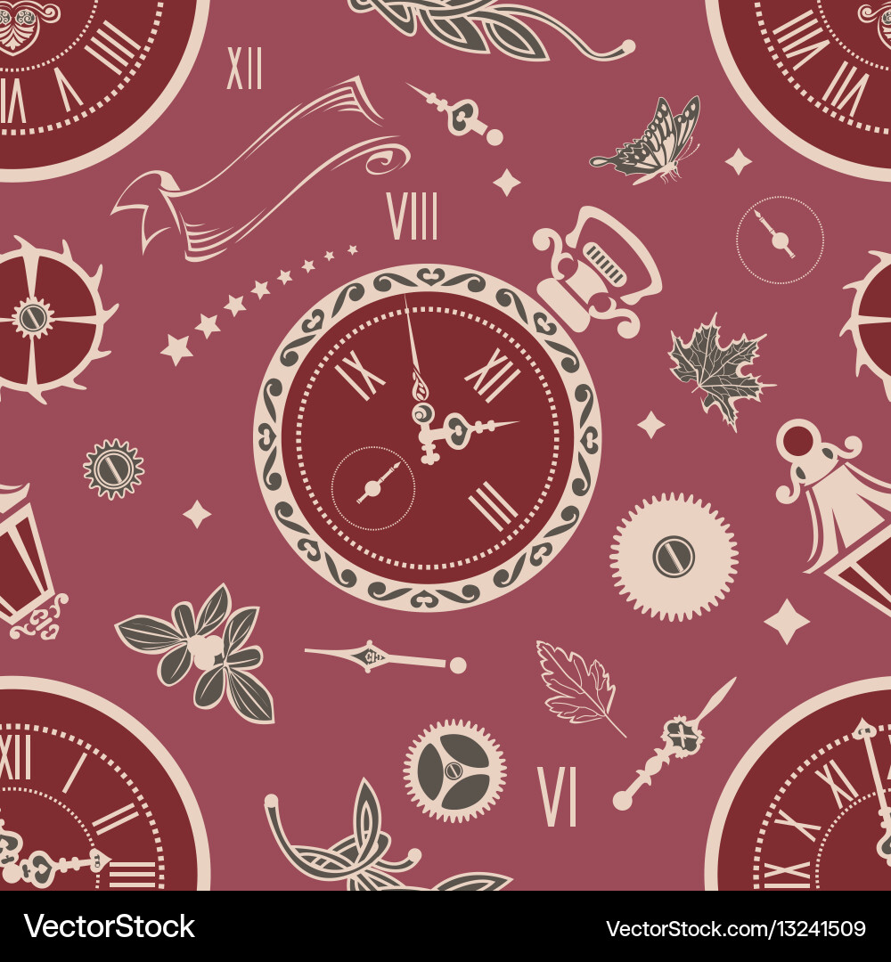 Clock Seamless Pattern Vector Images (over 12,000)