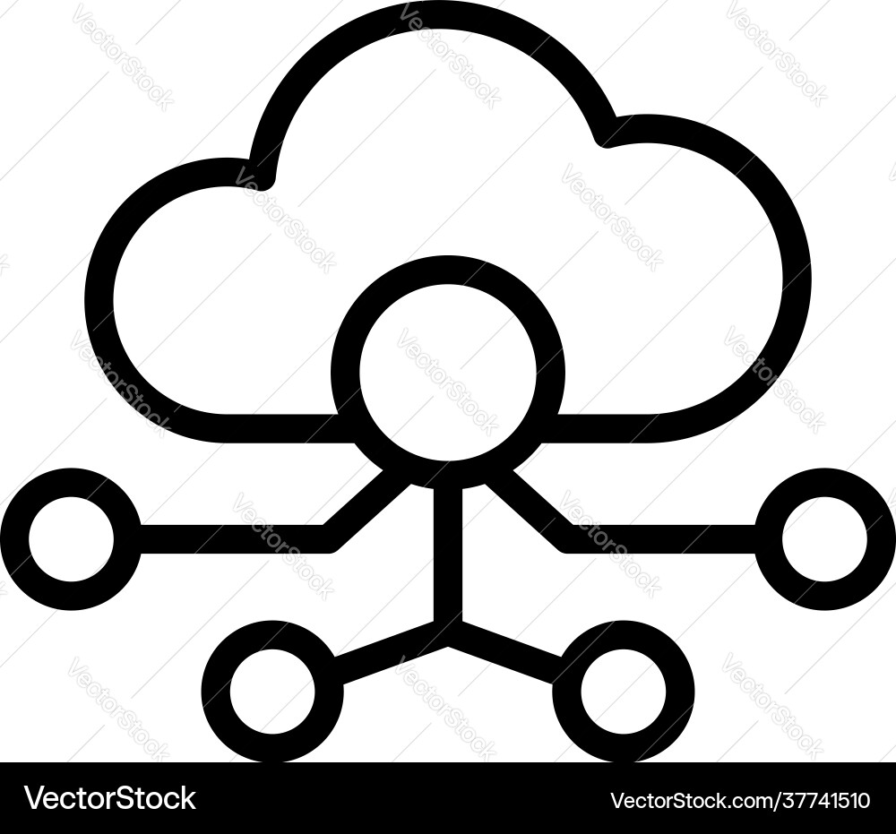 Api cloud network icon outline style Api cloud network icon outline style vector image