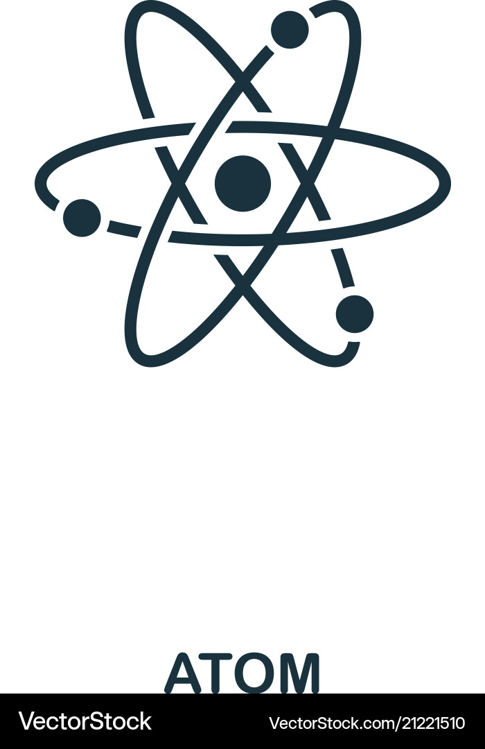 Atom icon line style design ui Atom icon line style design ui vector image