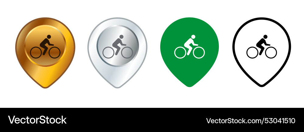 Bike bicycle place pointer location map navigation vector image