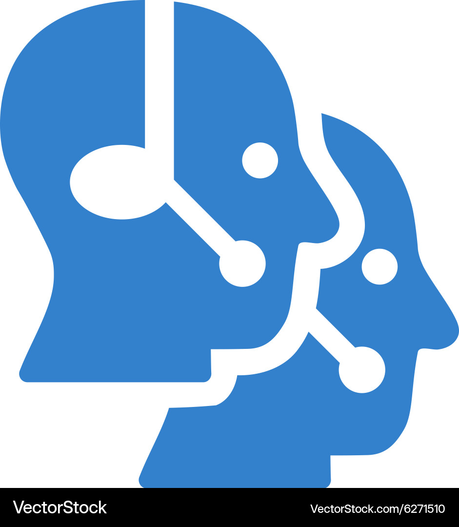 Call center operators icon Vector Image