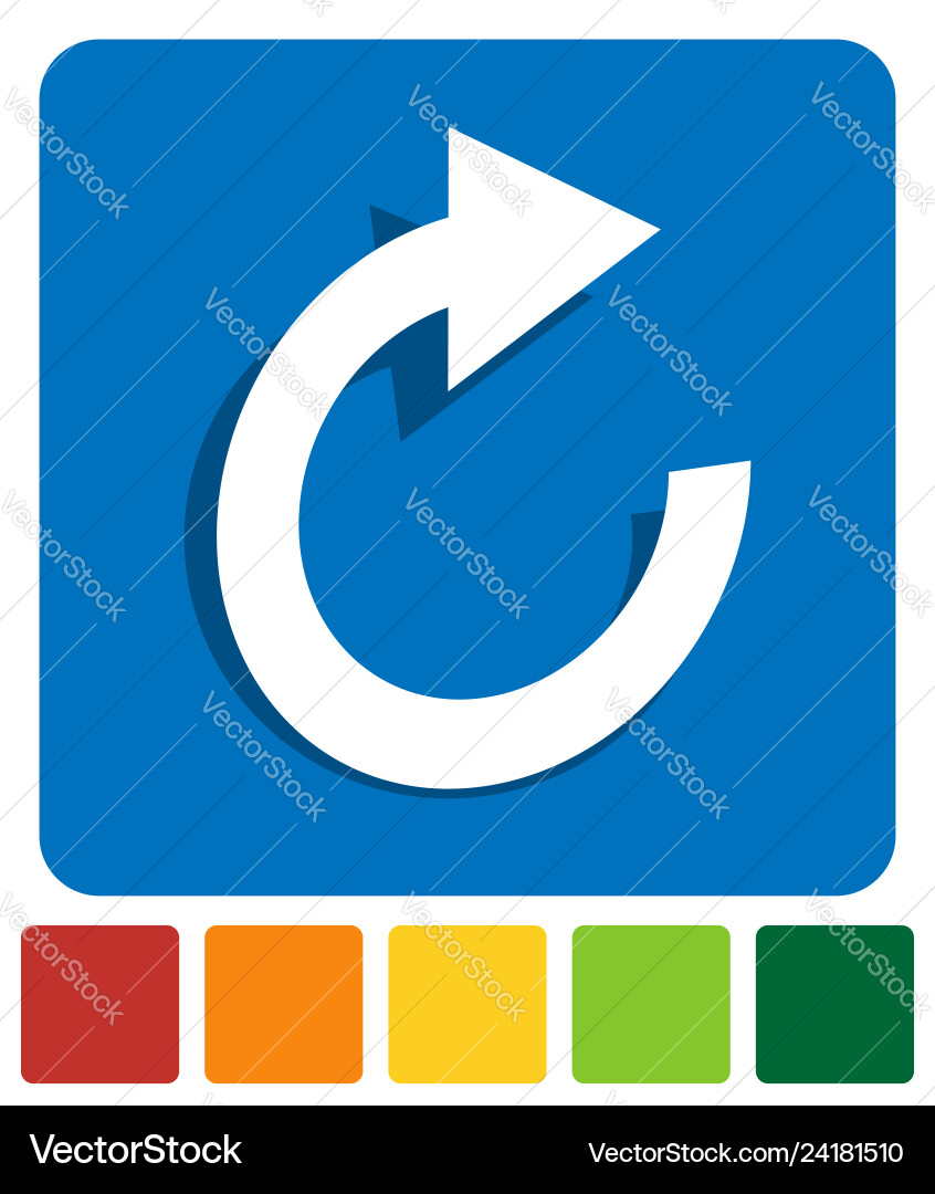 Circular arrow icon revolve rotate iteration Circular arrow icon revolve rotate iteration vector image