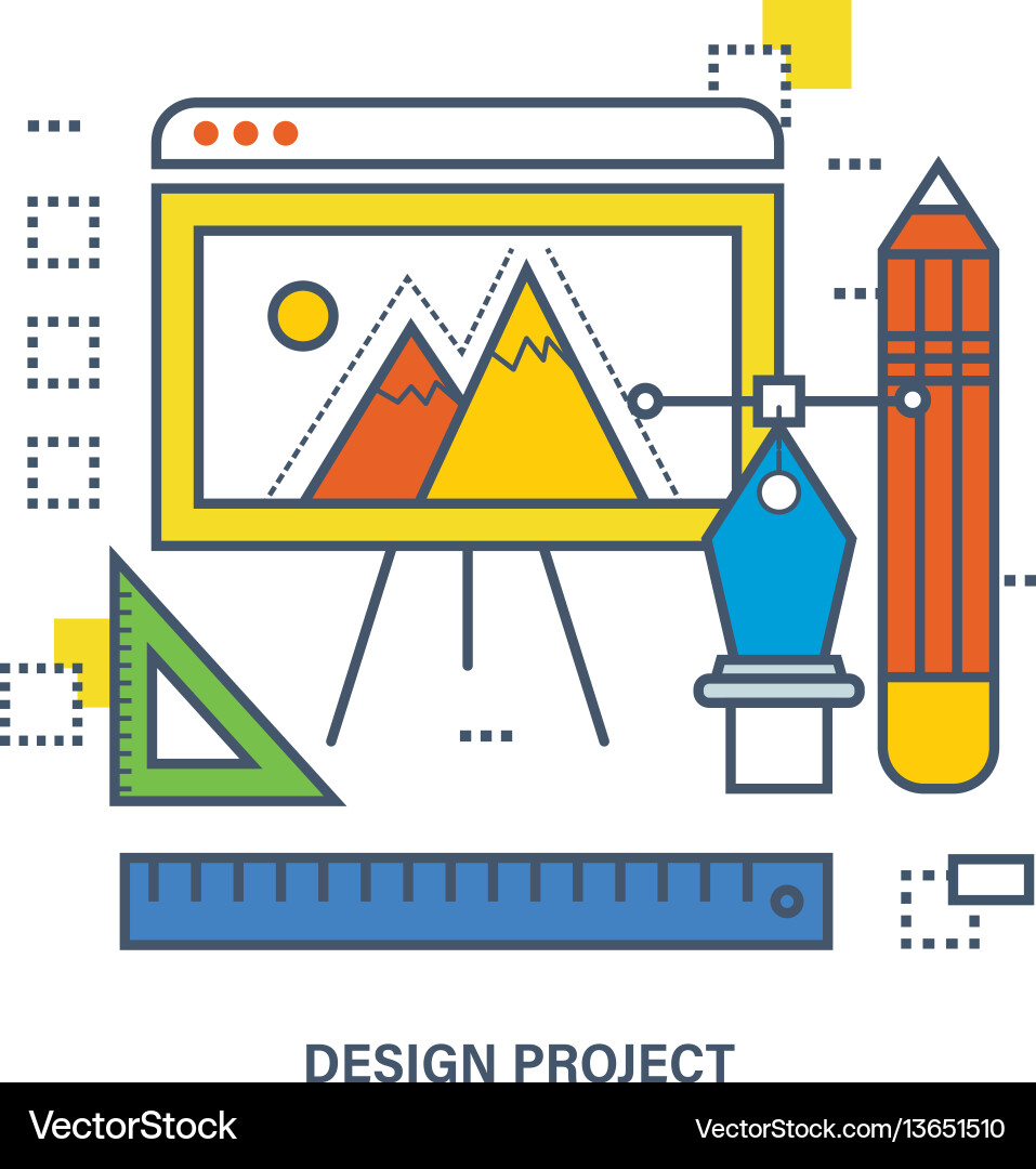 Concept of design project vector image