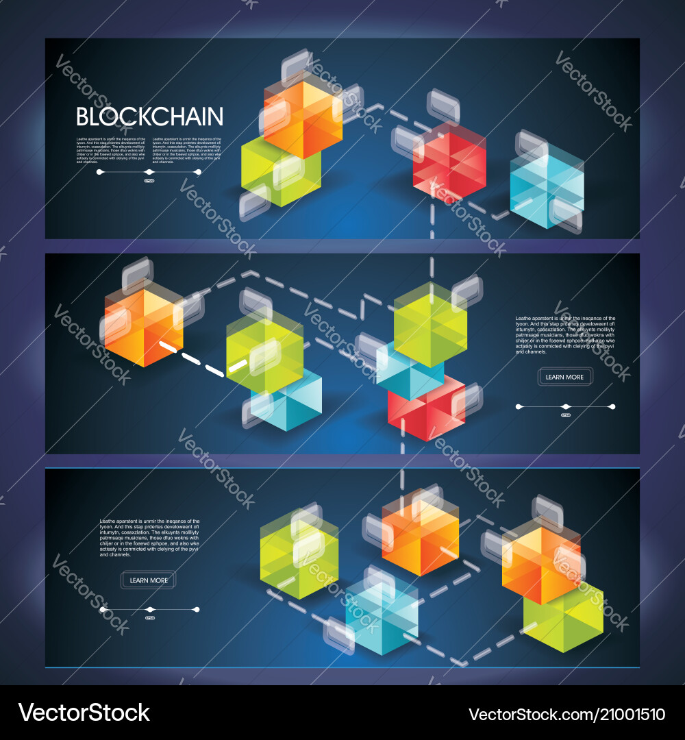 Crystal Blockchain Network vector image