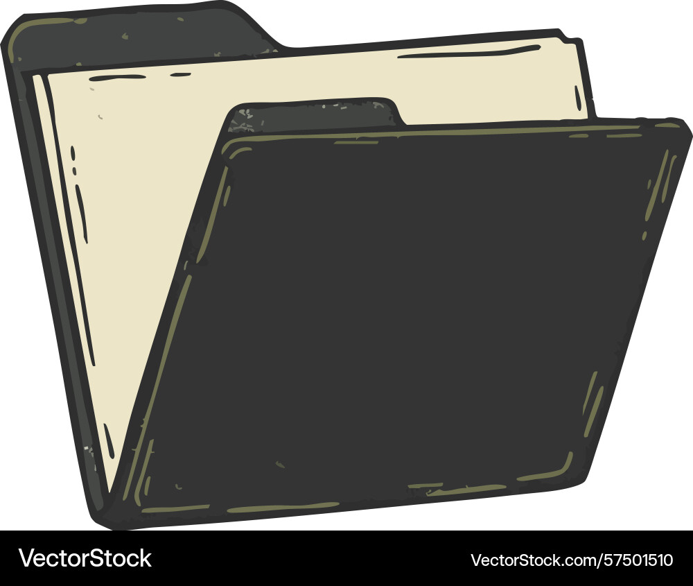 Folder icon with open file design Vector Image
