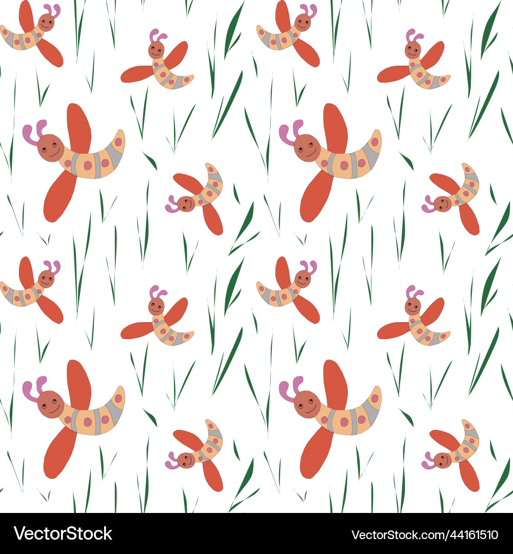 Funny pattern with bees Vector Image