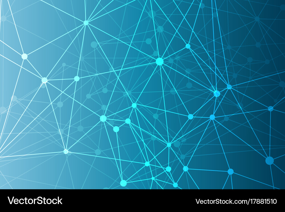 Geometric abstract background with connected line vector image