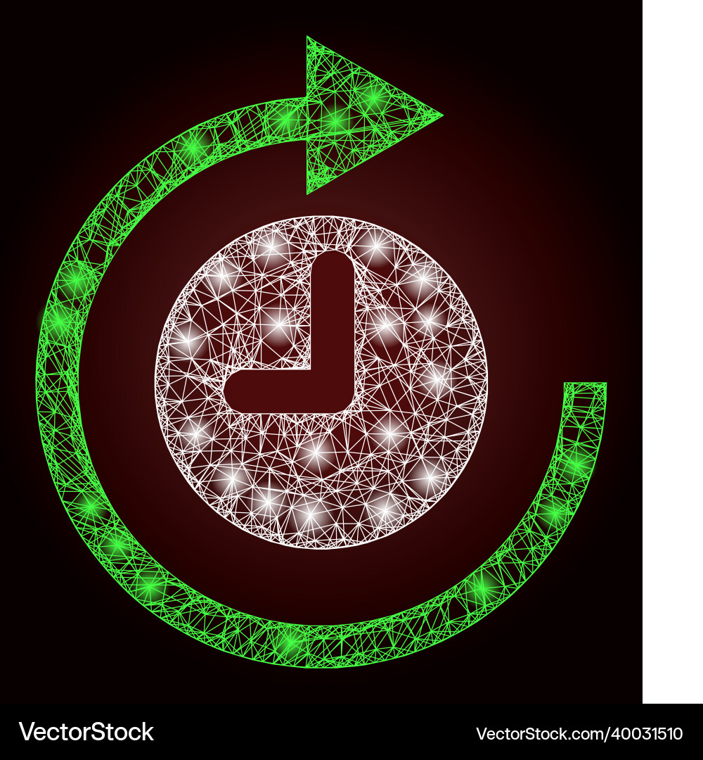 Glossy net mesh clockwise rotation with lightspots Glossy net mesh clockwise rotation with lightspots vector image