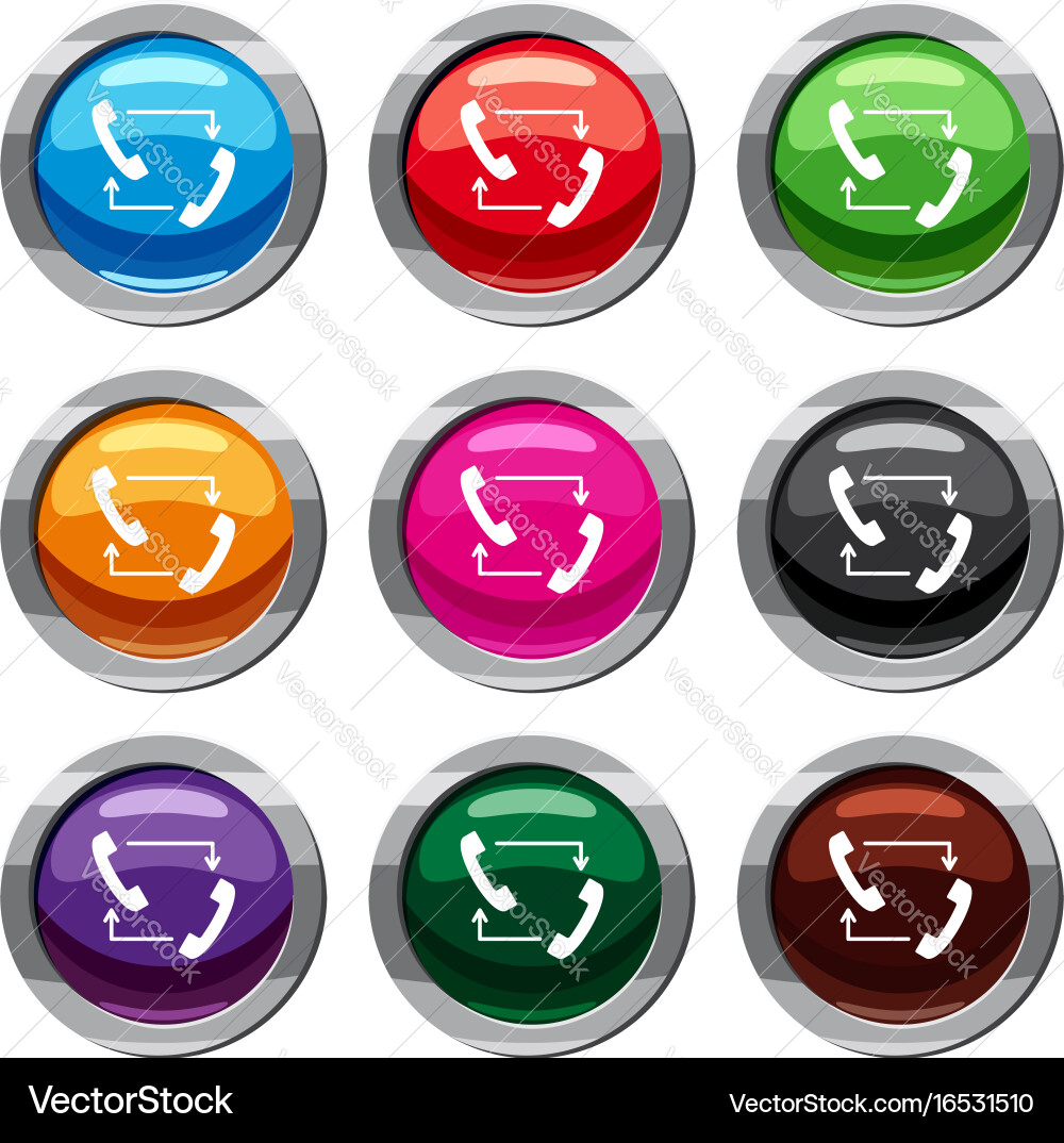 Handsets with arrows set 9 collection vector image
