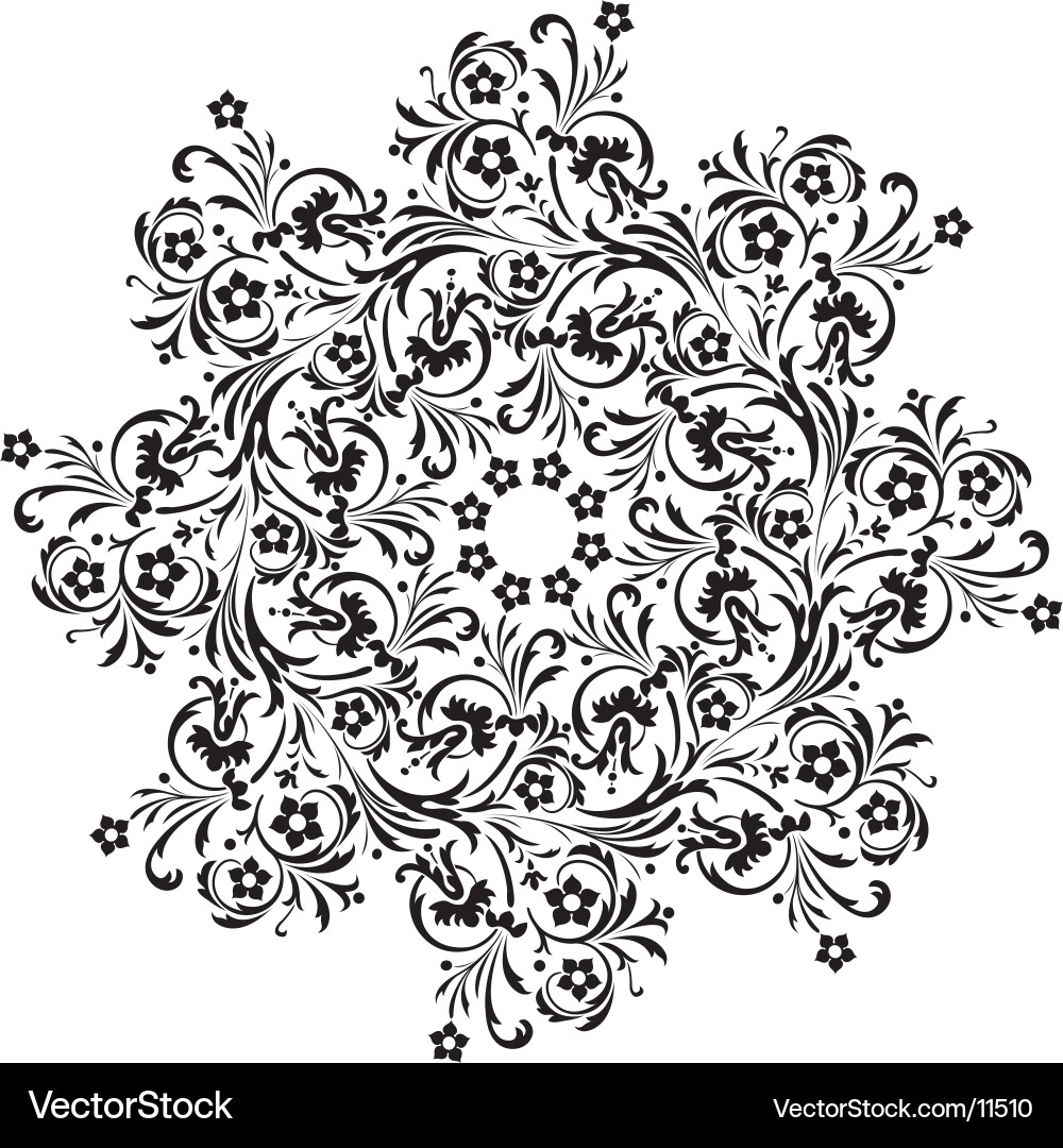 Intricate Floral Scroll Pattern vector image