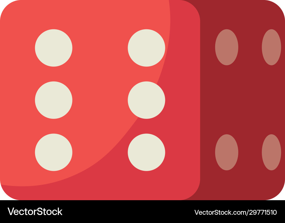 Isolated dice line style icon design vector image