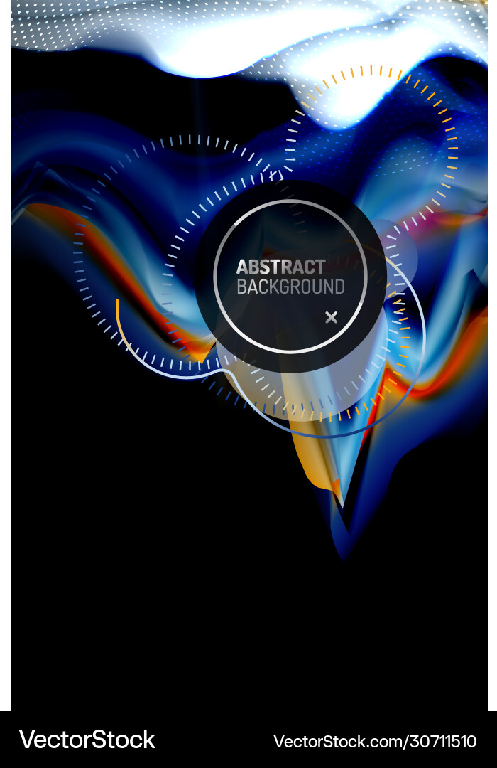 Liquid Gradient Waves Abstract Background vector image