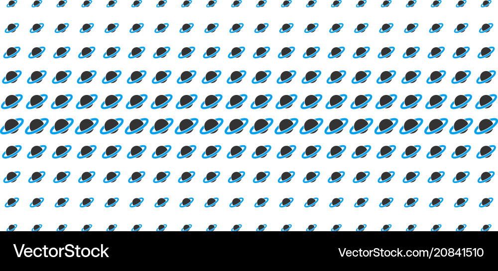 Planet saturn shape halftone pattern vector image
