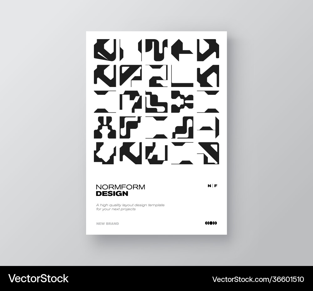 Post-modern poster design cover mockup Post-modern poster design cover mockup vector image