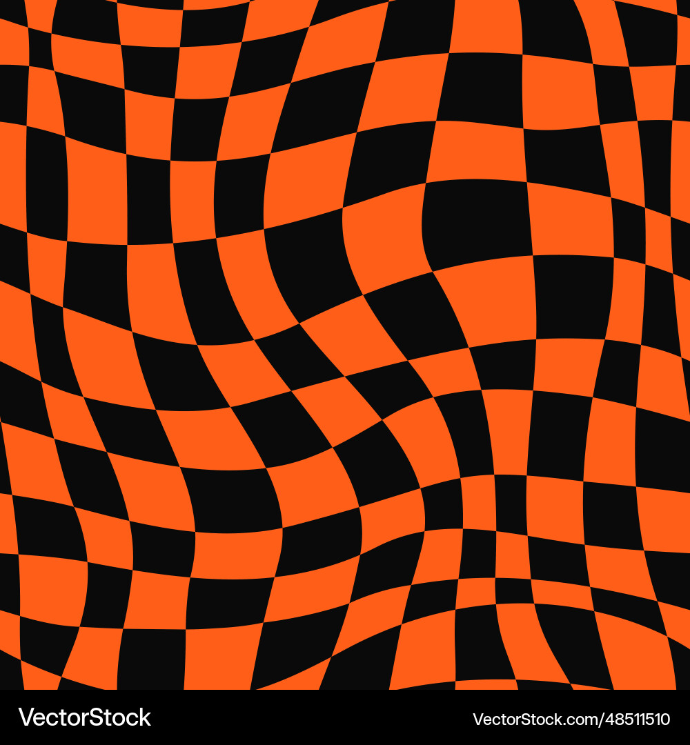 Psychedelic Checkerboard Pattern Vector Image