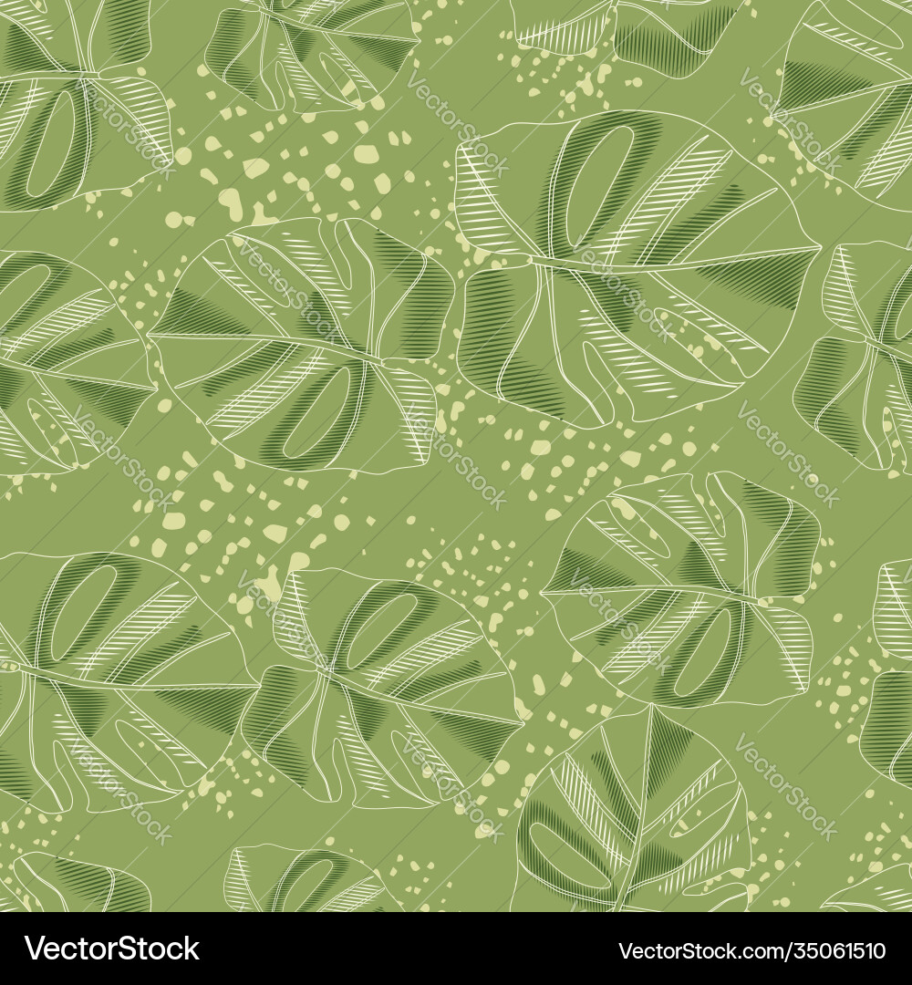 Random nahtloses Musterdesign mit monstera Random nahtloses Musterdesign mit monstera vektorbild