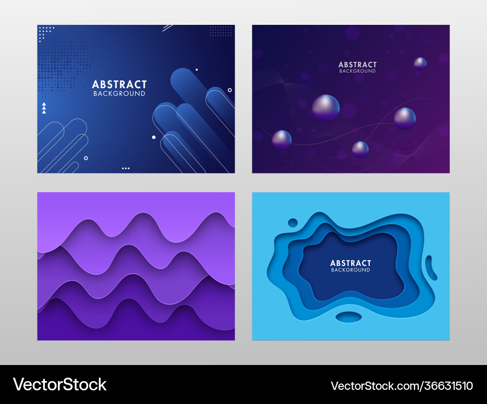 Set abstract background with different style Vector Image