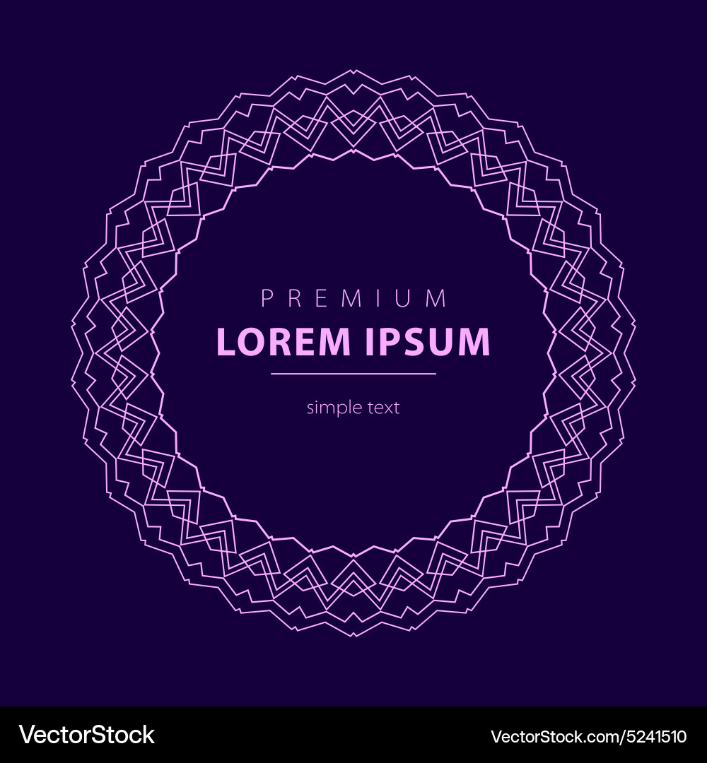 Set abstract frames logo templates line style vector image