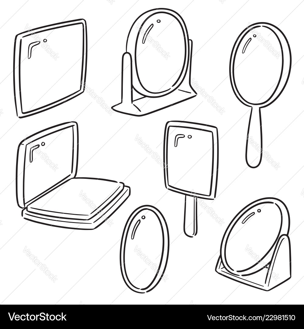 Set of mirror Vector Image