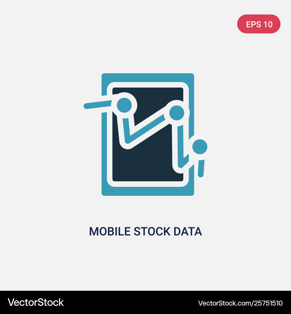 Two color mobile stock data analysis icon from Two color mobile stock data analysis icon from vector image