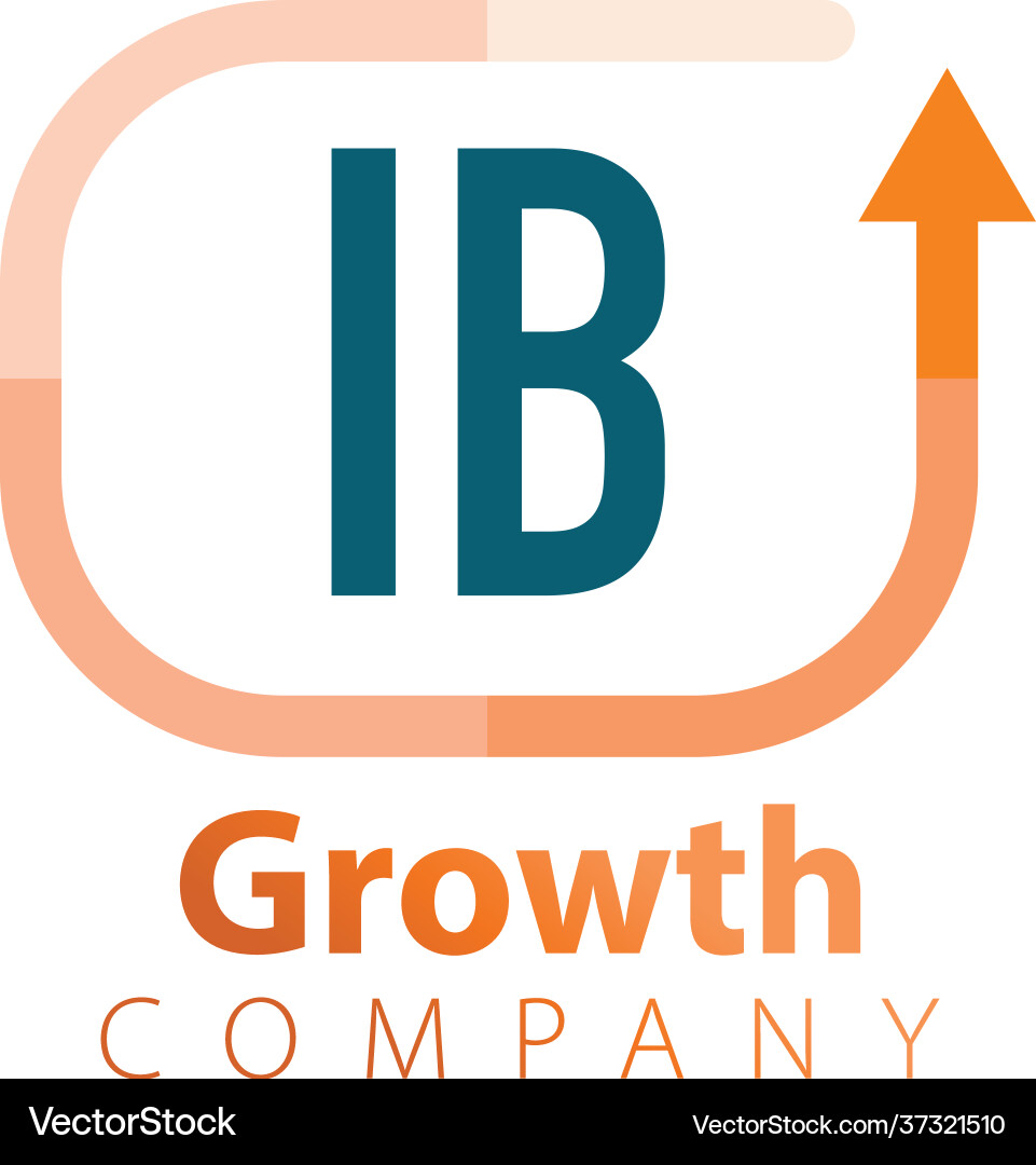 Wuchs nach oben Logo - Initial IB Template Vektorbild