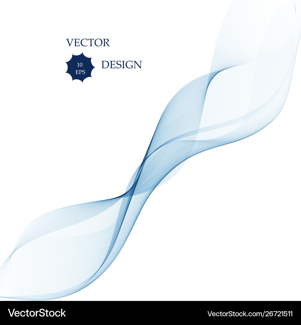 Abstract smooth color wave curve flow blue Abstract smooth color wave curve flow blue vector image