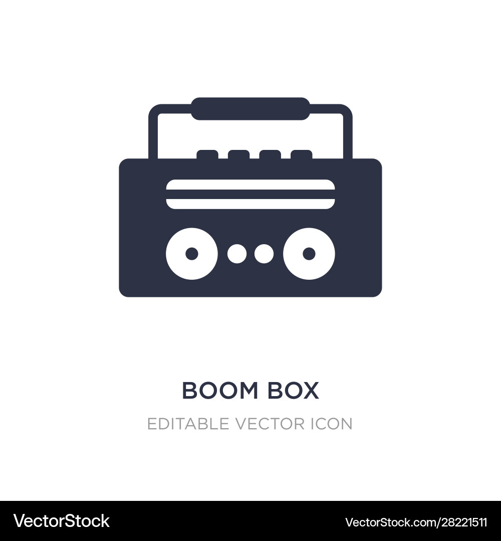 Boom box icon on white background simple element Vector Image