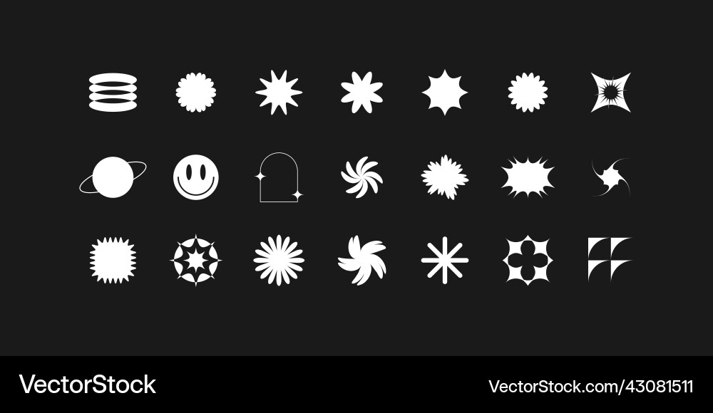 Brutalist shapes for swiss minimal style design Brutalist shapes for swiss minimal style design vector image