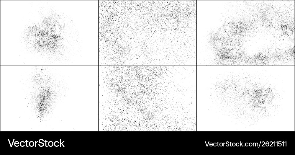 Dark rough noise particles set elements Dark rough noise particles set elements vector image