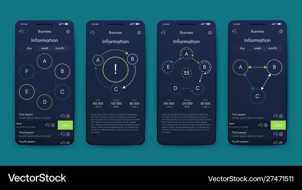 Different ui ux gui screens and flat web icons Different ui ux gui screens and flat web icons vector image