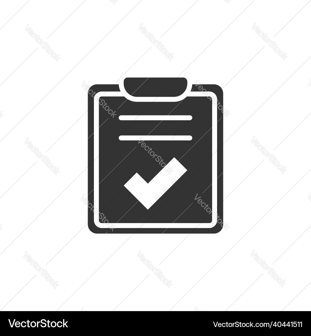 Document checklist icon in flat style report Document checklist icon in flat style report Vector Image