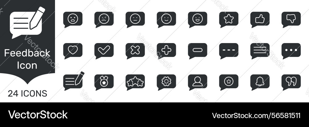 Feedback and communication icon set user Feedback and communication icon set user vector image
