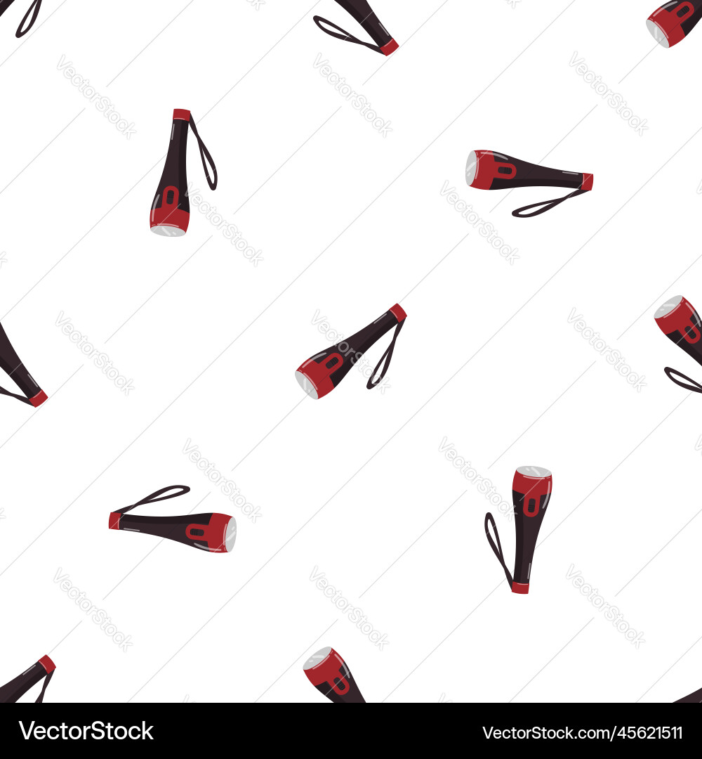 Flashlight battery pattern seamless Flashlight battery pattern seamless vector image