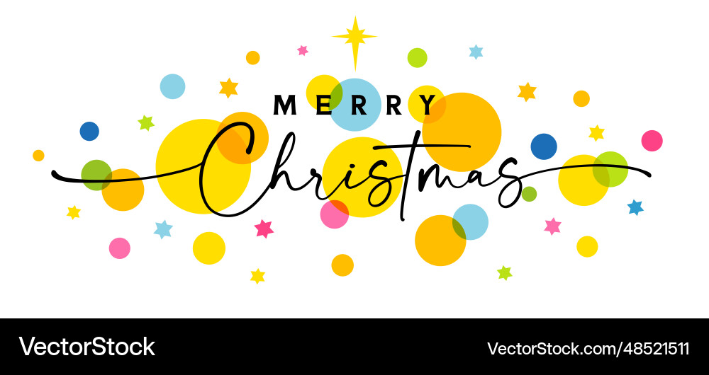 Frohe Weihnachten elegante Schrift mit Stern Frohe Weihnachten elegante Schrift mit Stern vektorbild